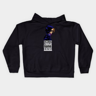 can't believe I paused my game to be here Kids Hoodie